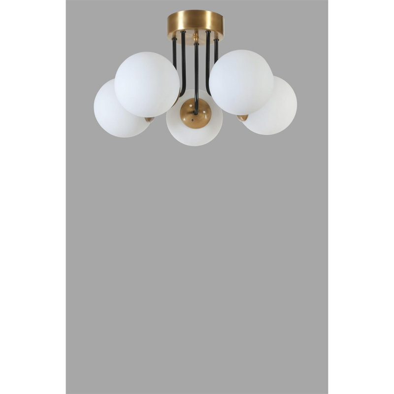 Chandle Chandelier, Gold/White