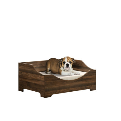 Lit pour animal de compagnie 36 po, brun, coussin confortable, housse amovible, capacité maximale de 22 lb