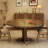 Round Dining Table for 4, 47 Inches Dining Room Table with Wooden Base, Circle Kitchen Dinner Table for Dining Room, Kitchen, Living Room (Table Only)-1741752706