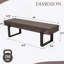Banc de salle à manger 59 po, bancs de table de cuisine d'intérieur de ferme, banc de lit, banc à chaussures industriel, bancs de vestibule
