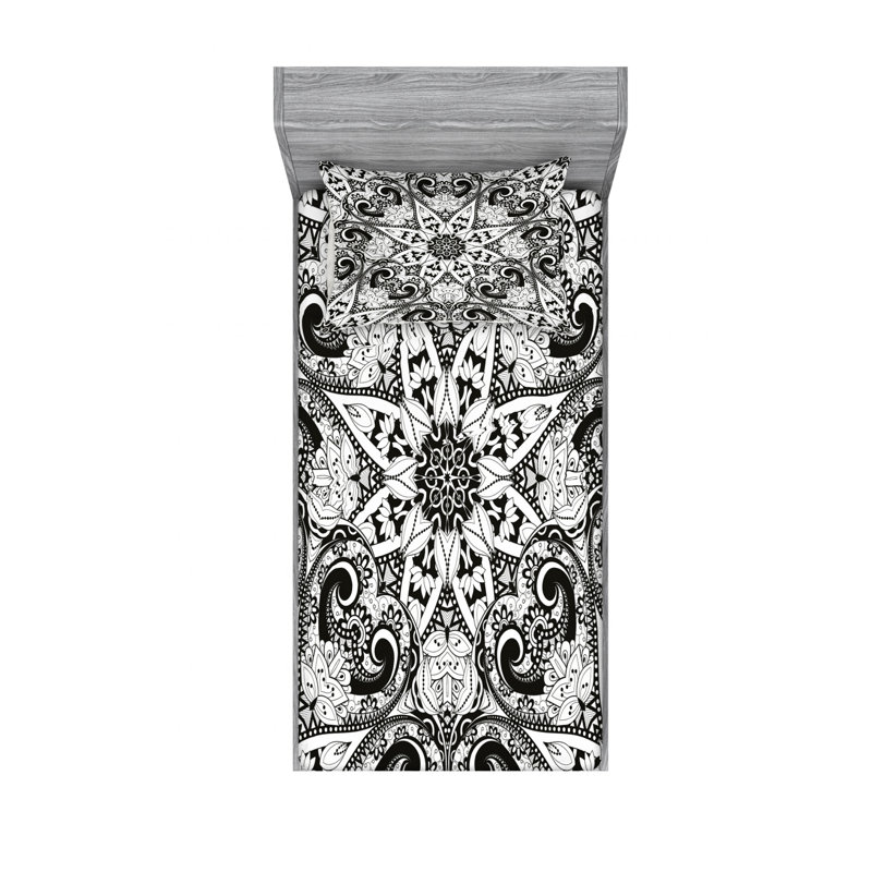 Ensemble de literie Eastern Lace Like Universe, Ensemble de draps pour lit simple TG avec drap-hou