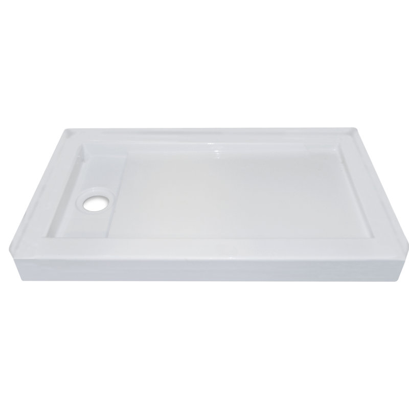 Signature 42'' W 24'' D Rectangular Single Shower Base, Left