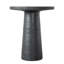 Table d'appoint ronde noire 22 po x 22 po x 25,5 po avec base en piédestal - Magnésium fabriqué pour une utilisation polyvalente, comme une table de chevet, un vestibule, un support à plante ou un ajout de salon dans une table polyvalente, élément