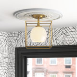 Plafonnier semi-encastré 1 lumière 10 po