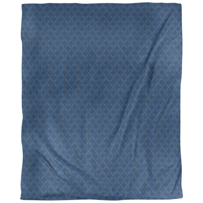 Housse de couette simple Katelyn Elizabeth, Housse de couette pour très grand lit, Bleu / noir, Microfibre