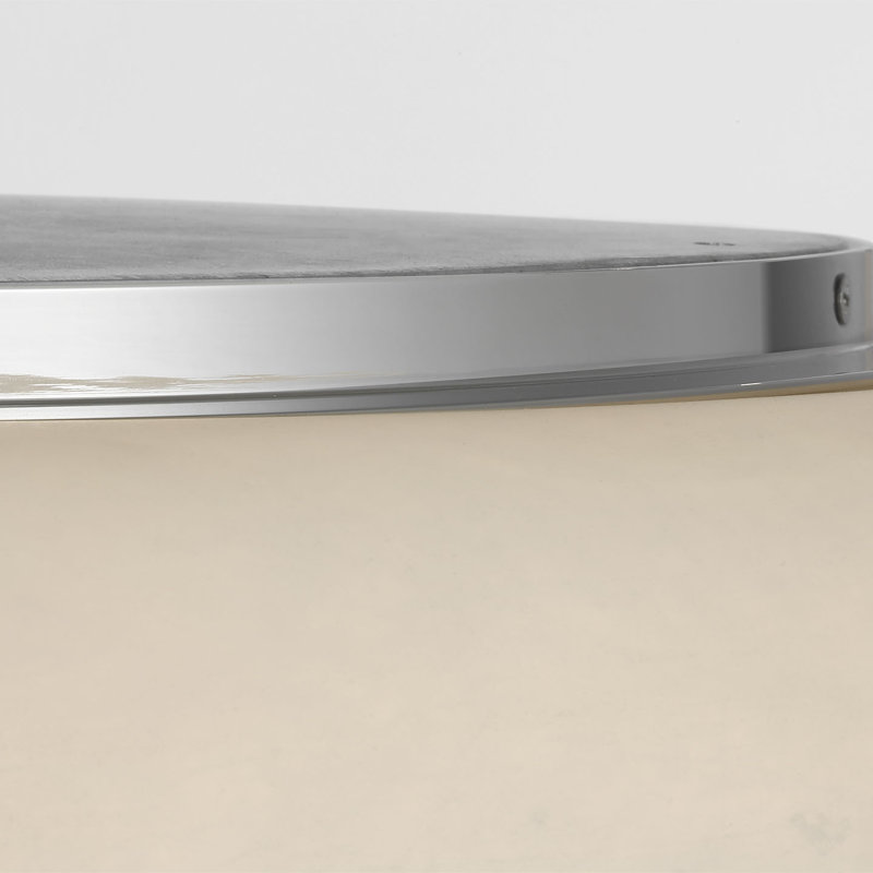 Kelly Wearstler Formosa 22" Flush Mount, Alabaster/Polished Nickel