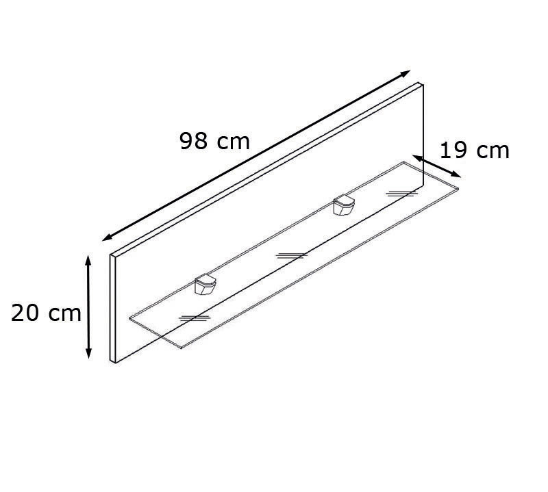 Mccloskey Floating Shelf, Burgundy, 20cm H x 146cm W x 19cm D