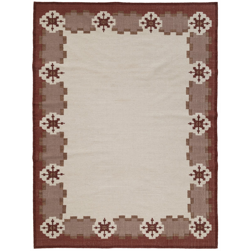 Tapis d'intérieur en laine Heidi, Rouge, 8 pi 9 po x 11 pi 9 po