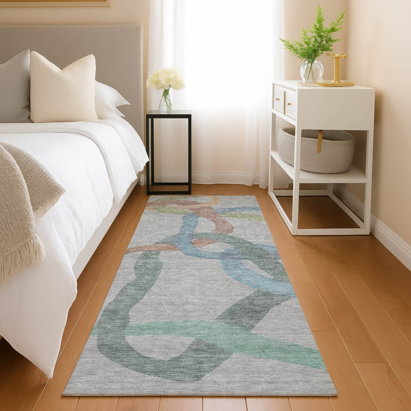 Machine Washable Indoor/Outdoor Chantille ACN2394 Abstract Rug, Runner 2'3" x 7'6"