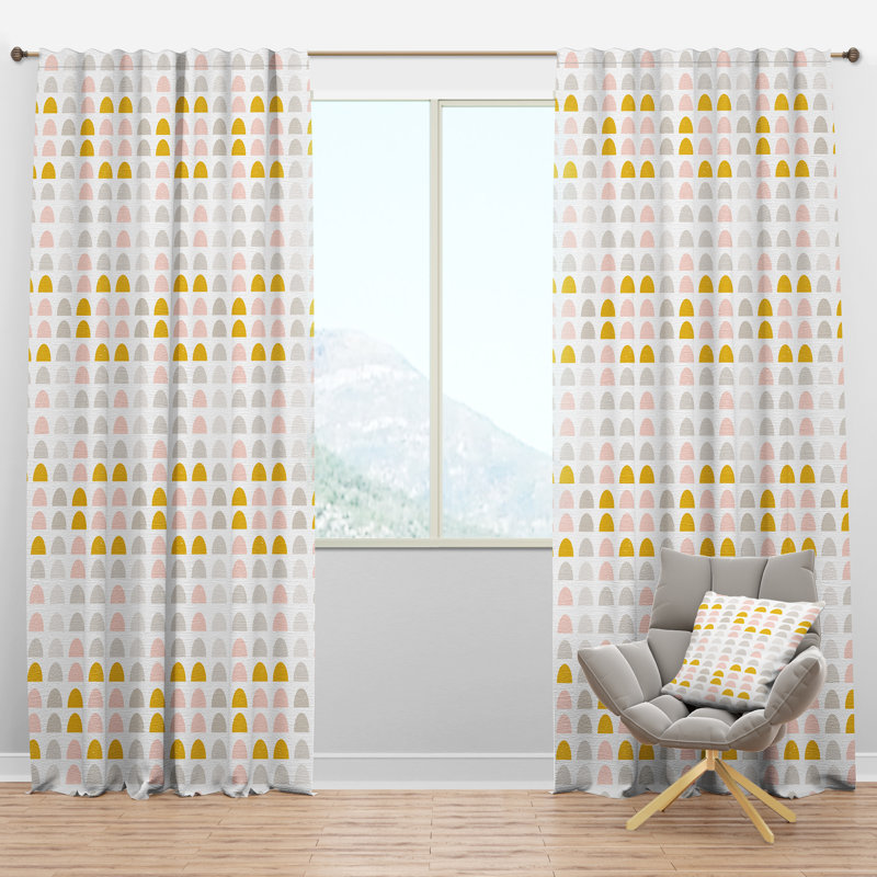 Panneau de rideau simple semi-diaphane avec passe-tringle Circular III, l 52 po x L 84 po