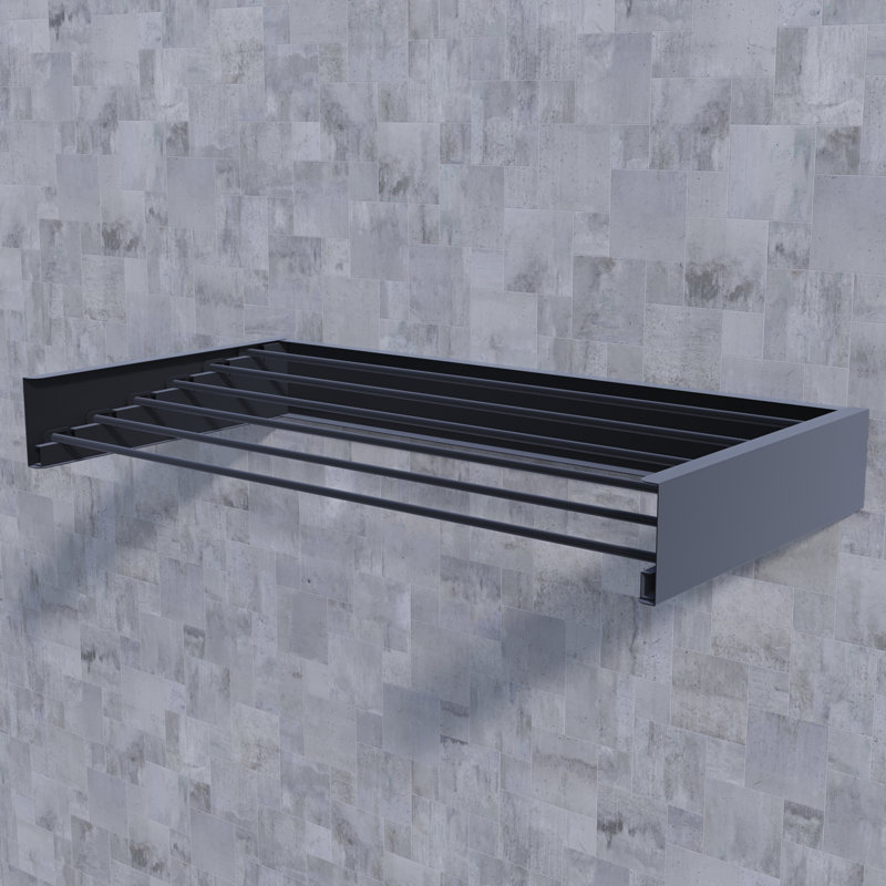 Metal Wall Mounted Laundry Room Organizer, Gray