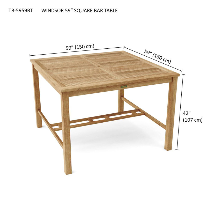 Windsor Solid Wood Bar Table