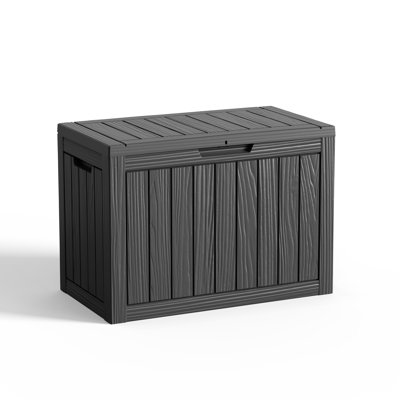 30.77"W 45 Gallon Water Resistant Resin Lockable Deck Box by MINDYES
