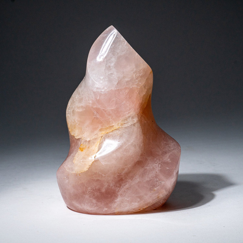 Polished Rose Quartz Flame Freeform from Brazil (1.3 Lbs)