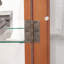 Vitrine 2 portes avec portes en verre trempé, armoires de terrasse avec panneau arrière en miroir et tablettes réglables, vitrine éclairée pour la maison, ampoule de bureau incluse-1084864935
