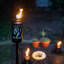 TIKI® marque 2-Pack Easy Install 64,5 pouces Torch Hunter métal brun clair et noir