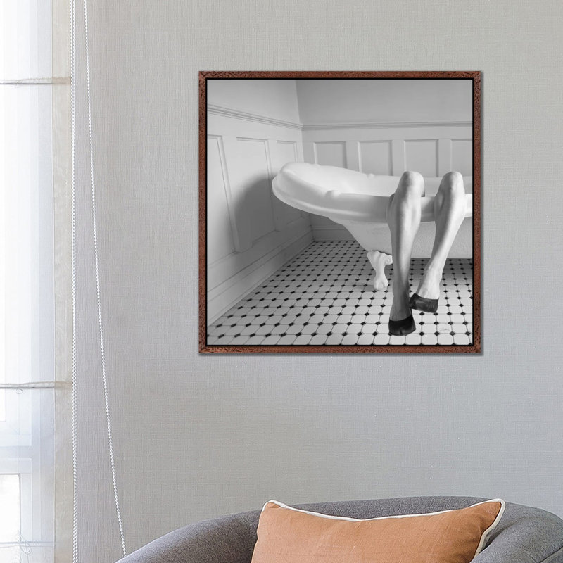 Legs by Aledanda - Print on Canvas, Classic Brown Wood Framed, 66.04cm H x 66.04cm W x 3.81cm D