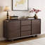 Buffet moderne en bois massif de 63 po avec 3 tiroirs et tablettes réglables Harrison