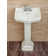 Roosevelt 27.5" Tall Vitreous China Oval Pedestal Bathroom Sink with Overflow
