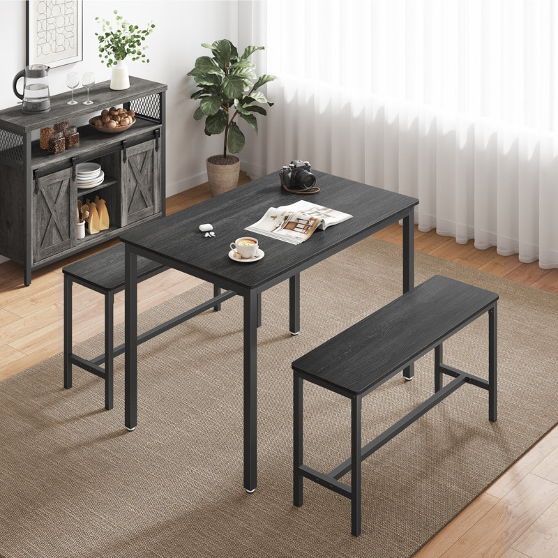 Franko 4 - Person Dining Set, Black