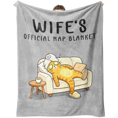 Funny Wife Birthday Gift from Husband, I Love My Wife Throw Blanket Ideas Romantic Gifts for Wifes Anniversary Birthday Christmas Valentine's Day Mother's Day, Blanket for Nap Relaxing, 30 x 40 in