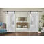Porte de grange double robuste avec vitrage dépoli 12 carreaux Felicia 3312 Blanc mat, supports de rail de 4 m (13 pi), portes intérieures à panneaux pleins et robustes - 183 cm x 203 cm (72 po x 80 po) (2 x 91 cm x 203 cm) - Rail noir-49252347-49203382