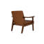 Coussin de siège d'appoint rembourré en similicuir avec structure en bois