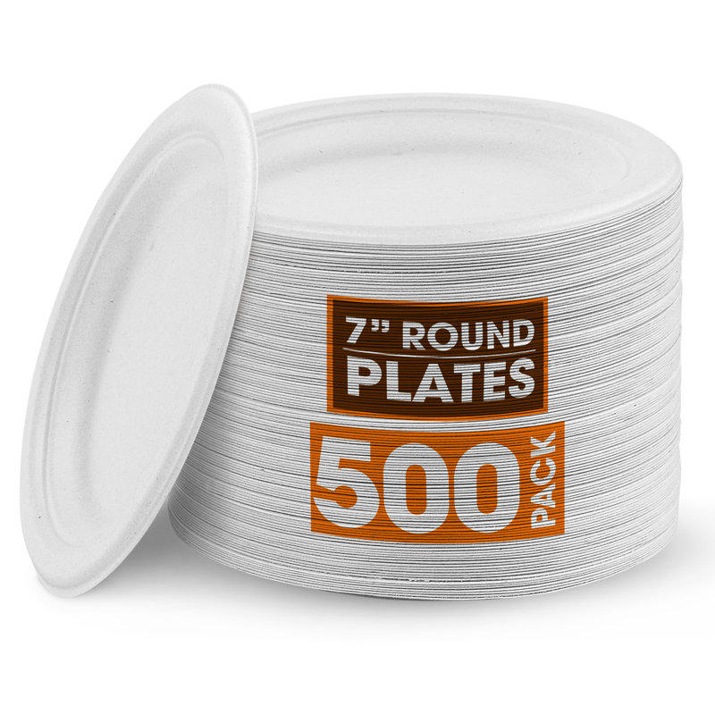 Assiette plate, 7", Blanc