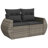 Vidaxl Garden Sofa Set Grey, Dark Grey