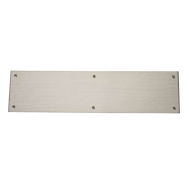 Solen Beveled Edge Push Plate, Lifetime Brass, 4" H x 16" W
