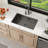 30'' L x 18" W Undermount Single Bowl Stainless Steel Kitchen Sink with Sink Grid and Basket Strainer-110458597
