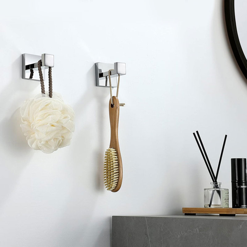 Wall Mount Towel Hook (4 Piece), Chrome