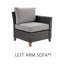 Chaise de patio en osier avec coussins amovibles Umeh-1001388845