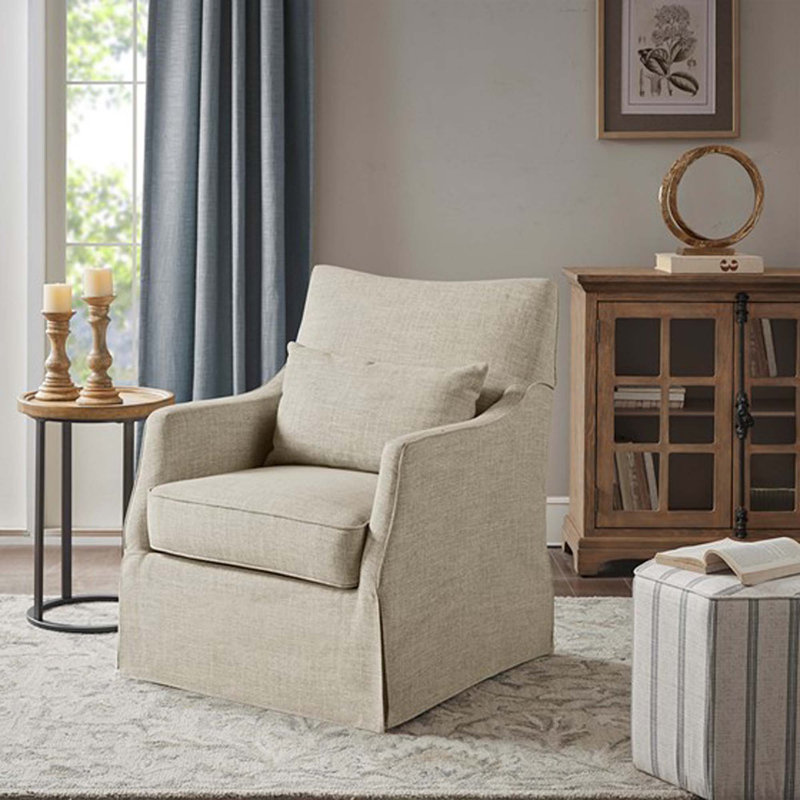 Chaise pivotante à jupe, Polyester beige