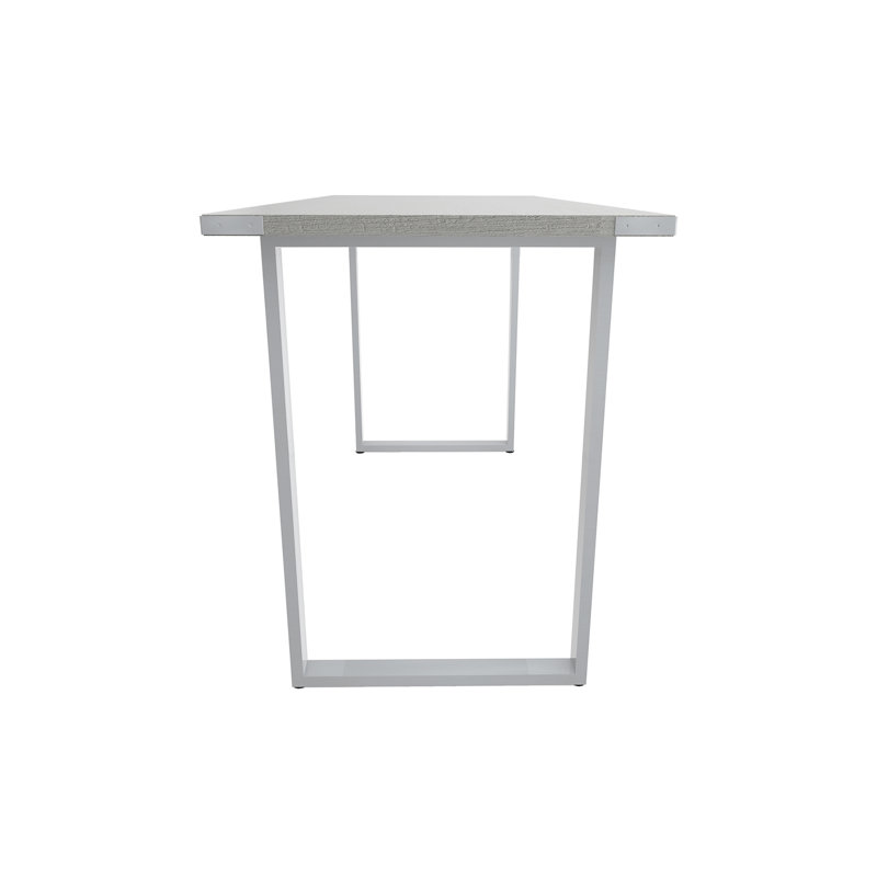 Bureau de table Mirella SOHO, Argent, Blanc