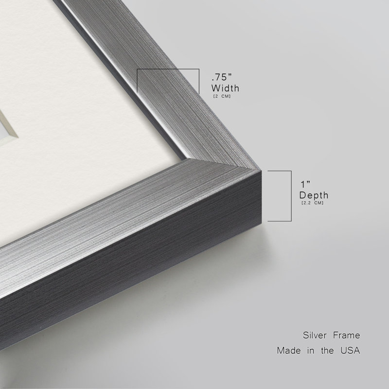 «Get Sweet III», reproduction encadrée, Papier avec cadre argenté, Blanc