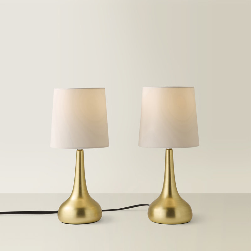Riorita Metal Table Lamp, Brushed Gold, Yes, Cream