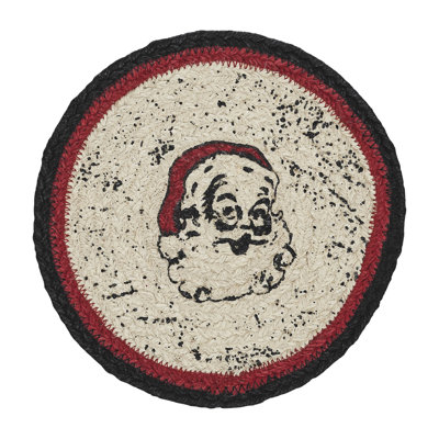 Jolly Ole Santa Round Piece Trivet