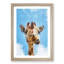 Chewing Giraffe - Picture Frame Painting Print-55536239-55536235