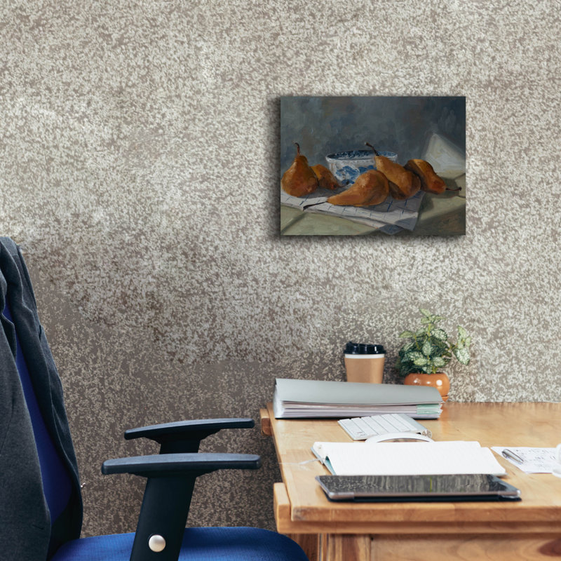 Toile épique Graffiti «Delightful Pears 2» par Marian Parsons, 16 po x 12 po