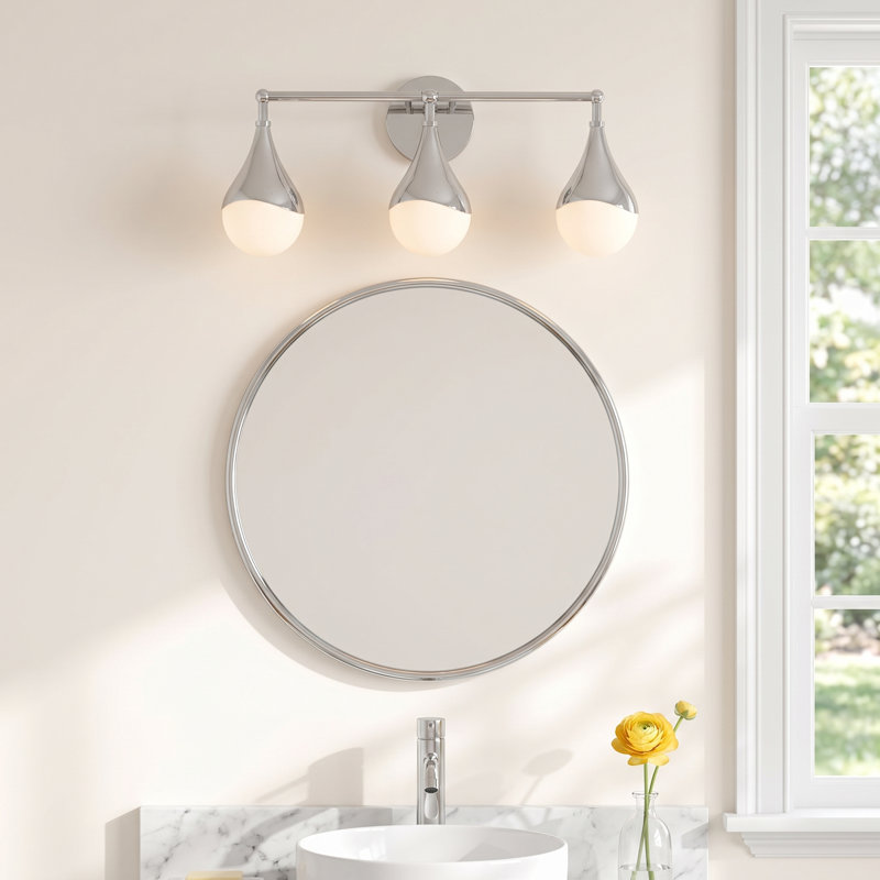Algiers 3 - Light Dimmable Vanity Light, Polished Nickel