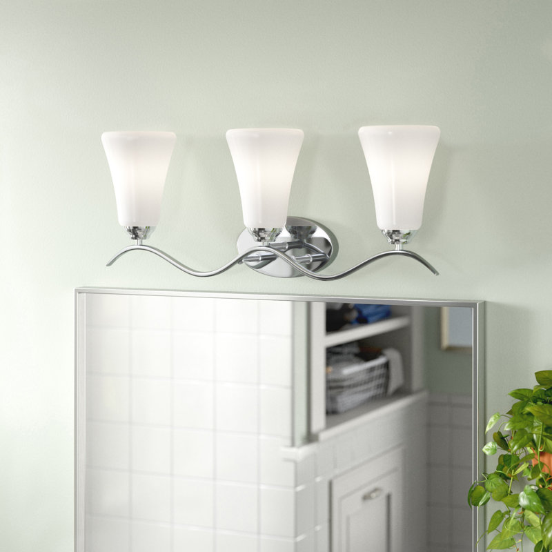 Éclairage pour meuble-lavabo à intensité variable Lavalley, Chrome poli