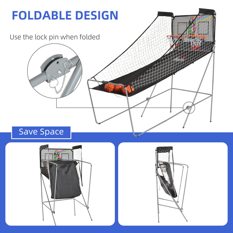 HomCom 2 Player Basketball Arcade Game