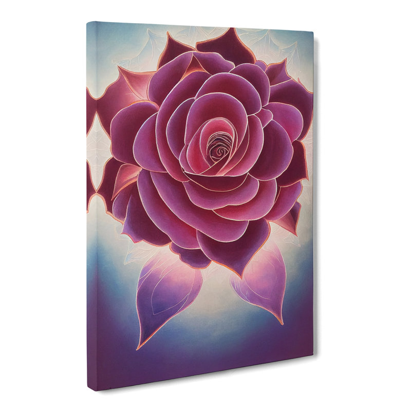 Nordquist Rose Painting Mandala - Wrapped Canvas Print, 50cm H x 35cm W