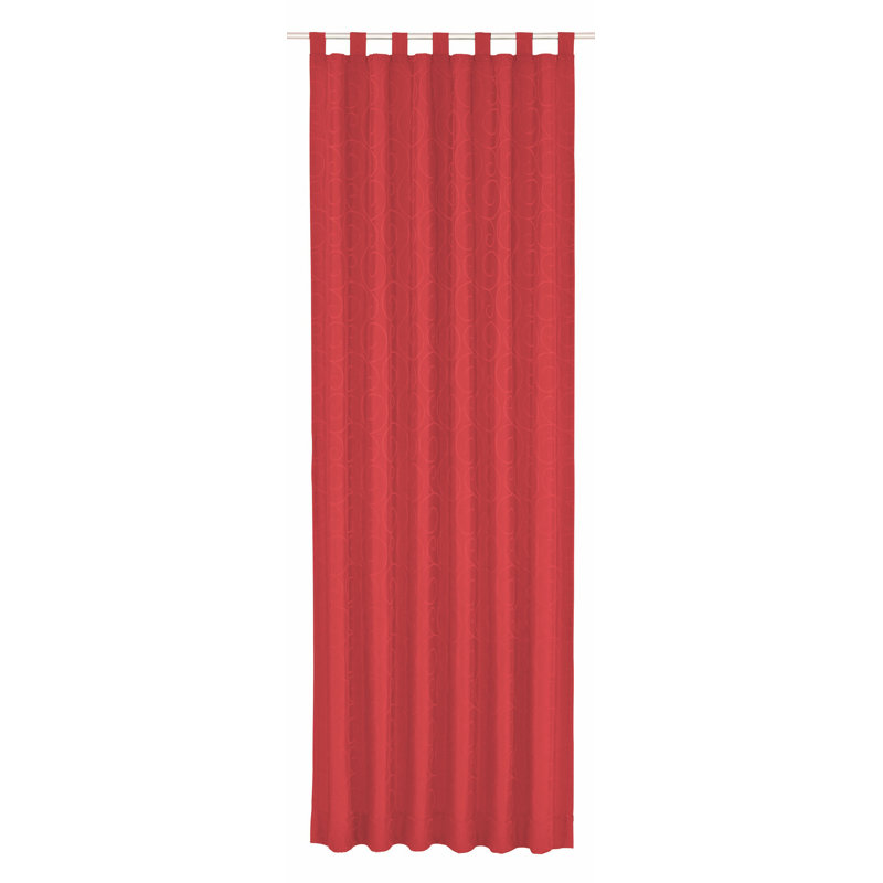 Coursey Room Darkening Curtain Single Panel, 132cm Width x 245cm Drop, Red