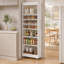 Chariot de rangement roulant de 185 cm de haut, organisateur d'armoire mince à 7 niveaux, tablette de rangement coulissante étroite