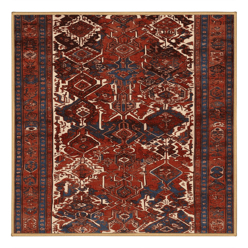 Tapis brun lavable à la machine, Carré 3 pi