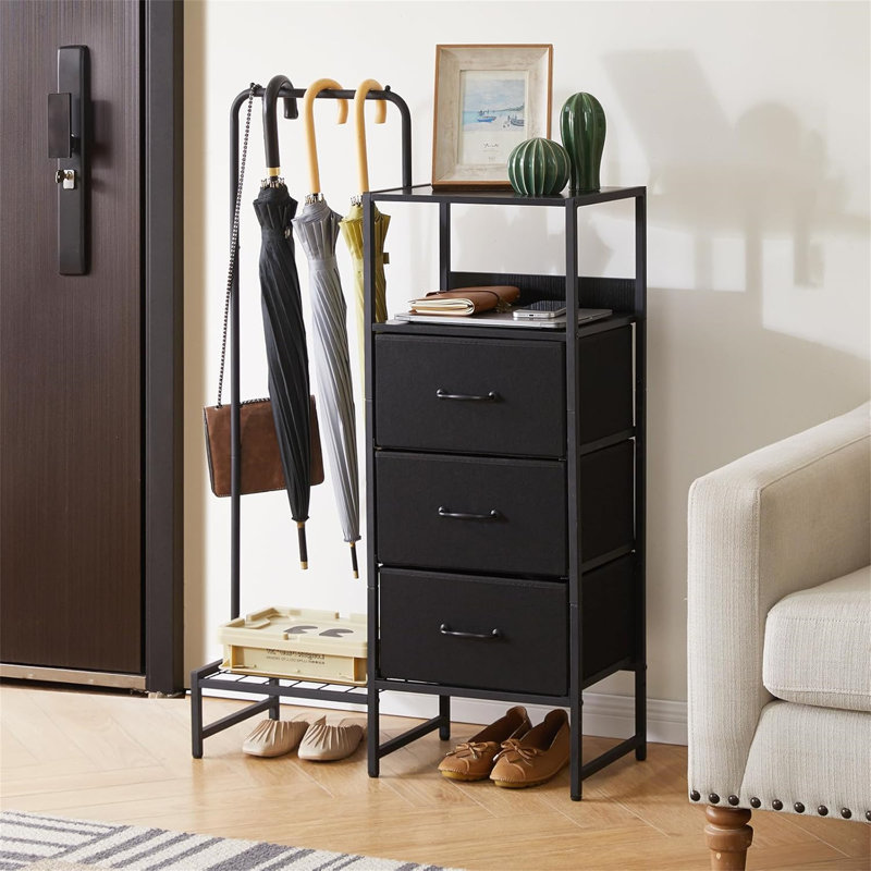 71.5 cm W Chest of 3 Drawers, Black