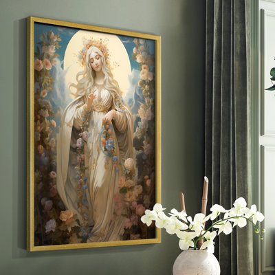 Série Religious Lxxi - reproduction encadrée de qualité supérieure - prête à être accrochée - aucun clou requis