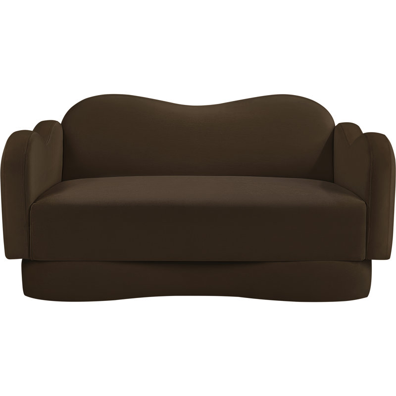 Causeuse Redwan, Velours brun